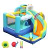 Doctor Dolphin Bounce House, Unicorn Water Slide Bounce House, Water Slides for Kids Backyard, Inflatable Water Park for Kids, Water Bounce House with Slide, Splash Pool, Basketball Hoop view 1
