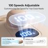 JISULIFE Stroller Fan Baby Large, Safe Bladeless for Crib, Desk, Portable Battery Rechargeable Cooling Fan with Air Turbo Tech, Night Light, Food-Grade Gift for Mom/Dad/Friend - Brown view 4