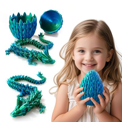 3D Printed Dragon Egg,Dragon Eggs with Dragon Inside,Surprise Dragon Egg Toy,Prefilled Easter Eggs Basket Stuffers,Cool Animals Dino Eggs for 5-7 4-6 8-12 Year Old Boys Kid Girls