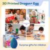 3D Printed Dragon Egg,Dragon Eggs with Dragon Inside,Surprise Dragon Egg Toy,Prefilled Easter Eggs Basket Stuffers,Cool Animals Dino Eggs for 5-7 4-6 8-12 Year Old Boys Kid Girls view 2