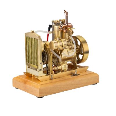 ToysCentral Basics Engine Model, Vertical Synchronous Engine 5cc Tractor Engine Kit, Water Cooled Double-Cylinder Engine Motor Model, Overhead Valve Engine Kit with Mechanical Speed Limit, Type 1