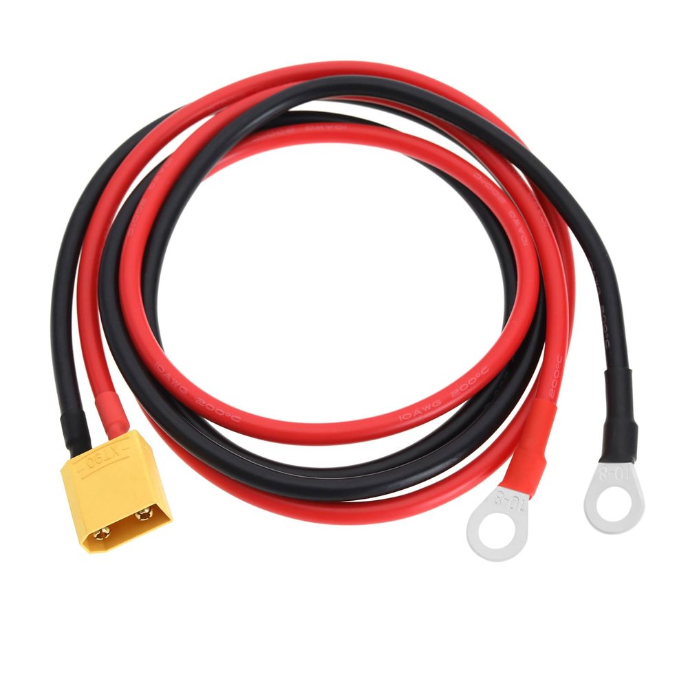 eMagTech XT90 to O-Ring Connector Cable 10AWG Silicone Terminals Extension Power Cable for RC FPV Racing Drones (XT90 Male to O-Ring Terminals)
