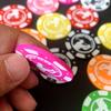 100-1000 Custom Plastic Bar Tokens Poker Chips, Personalized Your Logo or Text, Both Sided Full Color Printing (White) view 4