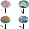 blue-ther Appearing Round Fan (Set of 4) Magic Tricks Folded Fan Production Magic Stage Illusions Gimmicks Mentalism Props for Magicians, Small view 3