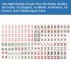 American Mahjong Set,166 Premium Acrylic Tiles with Blue Prints, 4 All-in-One Color Rack/Pusher, Complete Mahjong Game Set with Blue Bag,Protective Sleeve for Mahjong Racks/Pushers,Mahjong Pusher Bag view 3
