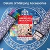 American Mahjong Set,166 Premium Acrylic Tiles with Blue Prints, 4 All-in-One Color Rack/Pusher, Complete Mahjong Game Set with Blue Bag,Protective Sleeve for Mahjong Racks/Pushers,Mahjong Pusher Bag view 4