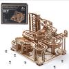 SainSmart Jr. 3D Wooden Puzzles for Adults, 225 PCS Marble Run Wood to Build, Electric Driven Mechanical Model Building Kit, DIY Gift for Aged 14+, Roller Coaster view 1