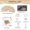 SainSmart Jr. 3D Wooden Puzzles for Adults, 225 PCS Marble Run Wood to Build, Electric Driven Mechanical Model Building Kit, DIY Gift for Aged 14+, Roller Coaster view 4