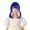 Edivd Navy Blue Wig Short Blue Two Ponytail Wig with Bangs Heat Resistant Synthetic Hair view 1