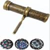 DELICACY HANDICRAFT Brass Kaleidoscope Vintage Look Hand Carved Kaleidoscope with Handle- Exquisite Collectible with Mesmerizing Patterns for Art Enthusiasts and Collectors, 5.5iNch, Antique view 3
