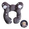 HPIENOYA U-Shaped Baby Travel Pillow for Car Seat,Pushchair, Stroller,Soft Neck Support, Ideal for Babies 1-4 Years -Comfortable Baby Car Seat Head Support (Black Elephant) view 1