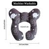 HPIENOYA U-Shaped Baby Travel Pillow for Car Seat,Pushchair, Stroller,Soft Neck Support, Ideal for Babies 1-4 Years -Comfortable Baby Car Seat Head Support (Black Elephant) view 3