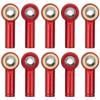 10Pack Vgoohobby Aluminum CW CCW M3 Link Rod Tie Rod End Ball Head Joint Holder 26mm Compatible with Axial Redcat HSP Traxxas HPI 1/10 RC Car Truck DIY Robot Boat Airplane (Red) view 1