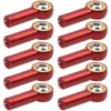 10Pack Vgoohobby Aluminum CW CCW M3 Link Rod Tie Rod End Ball Head Joint Holder 26mm Compatible with Axial Redcat HSP Traxxas HPI 1/10 RC Car Truck DIY Robot Boat Airplane (Red) view 2