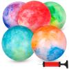 3 otters Inflatable Playground Ball, 5 PCS Marbleized Bouncy Balls 9 Inches Rubber Sensory Kickballs, for Kids Adults Indoor & Outdoor Games, Beach Party Gifts view 1