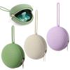3 Pack Silicone Pacifier Holder Case, BPA-Free Cover Pouch for Baby, Portable Storage Container for Diaper Bag Stroller, Travel Outdoor Activities, Easy to Clean (Green, Grey, Purple) view 1