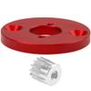 Vgoohobby Aluminum Motor Mount Plate 390 to 540/550 Motor Base Bracket w/13T Gear Compatible with MN86S MN86 MN86KS MN86K MN128 1/12 RC Car Upgrade Parts (Red) view 3