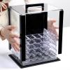 JIESITE Acrylic Poker Chip Case 1000pcs Capacity Poker Chip Trays Set Including 10 Poker Chip Holder Poker Chip Display Case for Standard Size Chips (1000pcs) view 4