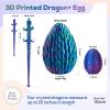 3D Printed Dragon Egg,Dragon Eggs with Dragon Inside,Surprise Dragon Egg Toy,15'' Full Articulated Crystal 3D Dragon for 5-7 4-6 8-12 Teen,Easter Basket Stuffers,Execusive Desk Toys for Adults view 3