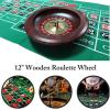 MTTXY 12inch Deluxe Roulette Wheel Set, Roulette Game Set with Double-Zero Layout, Very Smooth Spinning Action,Great for Home Game Night view 2