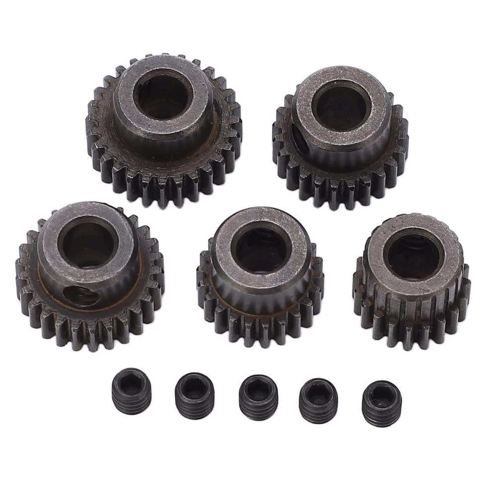 48p 5mm Bore Pinion Gear Rc Pinion Gear 5mm Inner 48p 24t 432 5pcs 48dp Motor Gear 5mm Shaft Hole 20t 22t 24t 26t 28t Gear Pinion for 1 10 Rc Truck 5mm Pinion Gear Rc Pinion