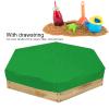 Gavigain Sandbox Cover,Sandpit Sand Toys Cover Waterproof Pool Cover with Drawstring for Outdoor Garden (Green) view 2
