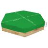 Gavigain Sandbox Cover,Sandpit Sand Toys Cover Waterproof Pool Cover with Drawstring for Outdoor Garden (Green) view 4
