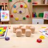 10Pcs Wooden Dice, 6 Sided Blank Dice Round Corner Cube DIY Graffiti Crafts Board Game Party Supplies Standard Game Accessories (1.8cm) view 3