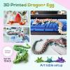 3D Printed Dragon Egg,Dragon Eggs with Dragon Inside,Surprise Dragon Egg Toy,Prefilled Easter Eggs Basket Stuffers,Cool Animals Dino Eggs for 5-7 4-6 8-12 Year Old Boys Kid Girls view 3