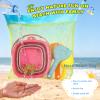Xgunion Collapsible Beach Sand Bucket 3 Packs Foldable Buckets Set with Shovels & Mesh Bag Collapsible Beach Toys for Kids Summer Sand Buckets for Kids Cruise Beach Essentials view 4