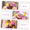 Cabilock 20pcs Flamingo Pineapple Honeycomb Food Picks Decorative Cupcake Toppers for Birthday Party Luau and Tropical Celebrations Safe Material view 3