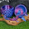 3D Printed Dragon Eggs with Articulated Fly Dragon Inside, Collectible Figurines Fidget Toy for Adults Kids Birthday Easter Christmas White Elephant Gifts for Friends Colleagues(Purple, M size) view 3