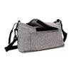 Abaodam Stroller Organizer Bag with Phone Pocket and Shoulder Strap Non-slip Multi-functional Pouch for Parents Large Capacity Accessory Holder Linen Gray view 1