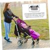 Abaodam Stroller Organizer Bag with Phone Pocket and Shoulder Strap Non-slip Multi-functional Pouch for Parents Large Capacity Accessory Holder Linen Gray view 2