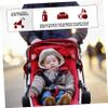 Abaodam Stroller Organizer Bag with Phone Pocket and Shoulder Strap Non-slip Multi-functional Pouch for Parents Large Capacity Accessory Holder Linen Gray view 4