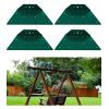 4 Pcs EZ Frame Brackets Accessories, A-Frame Brackets for Wooden Swing Set Beam, High Strength Support Fitting, Green view 2