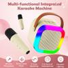 Aplsinvivi Mini Karaoke Machine Speaker for Kids, Toys for Girls Boys Friends Age 3-12+, Birthday Gifts Portable Bluetooth Speaker with Wireless Mics for 5 6 7 8 9 10 11 Years Teens Girl Boys, Beige view 3