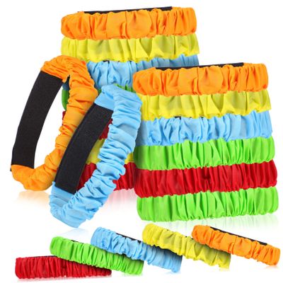 Cabilock 20pcs Legged Race Bands Elastic Multifunctional Boys and Girls Suit Three Leg Race Bands Bright Leg Straps