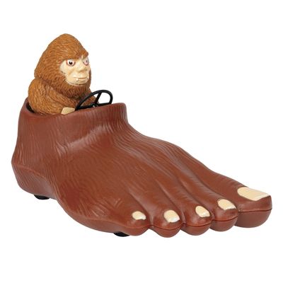 Accoutrements Archie McPhee Bigfoot Joyride: A Foot Big Enough for His Feet to Fit in - Car Pull Back Novelty Funny Toy, Brown