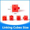 Odoorgames 100 Pcs Math Linking Cubes with 384 Cartoon Stickers view 3