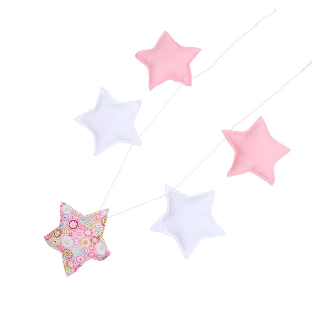 Hemoton Star String Hanging Decoration and for Room Crib Tent Decor and Cloth Nursery Wall Decor for Indoor Use