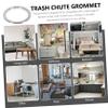 Anneome Built Countertop Waste Chute Grommet Stainless Steel Round Slim Design for Kitchen Trash Bin Lid view 4