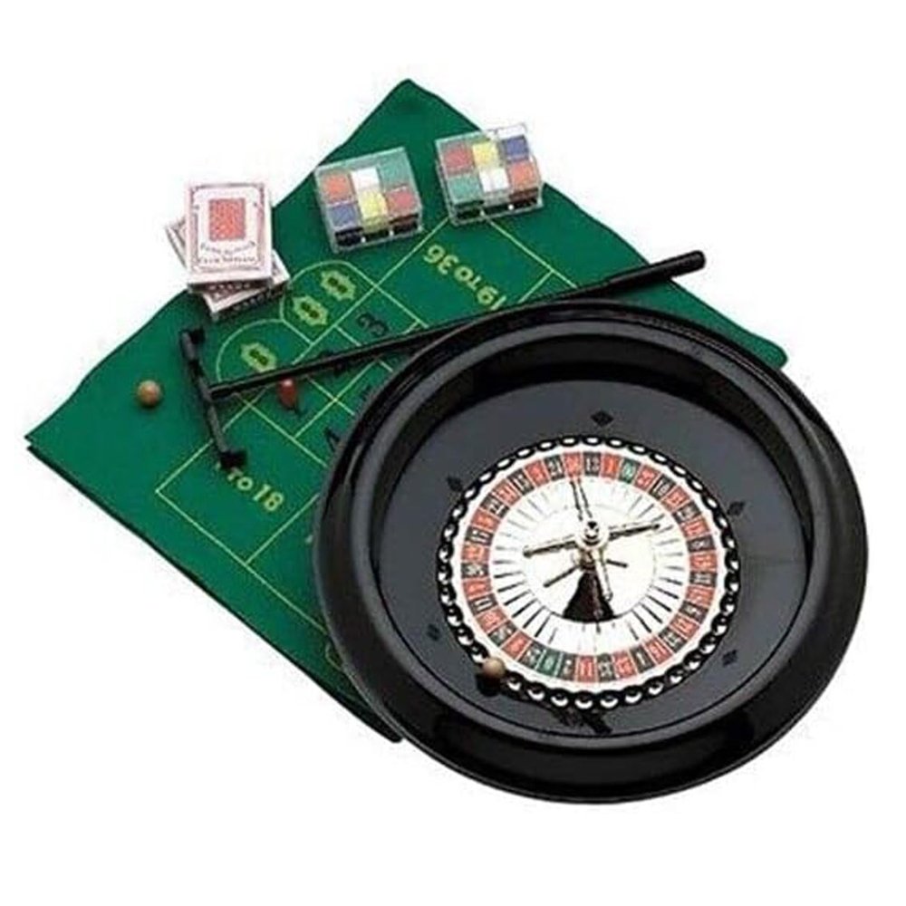 GeRRiT Roulette Sets Deluxe Roulette Wheel Game Set 16 in Roulette Wheel with 2 Roulette Balls Drinking Games for Adults Party for Game Night Party Games