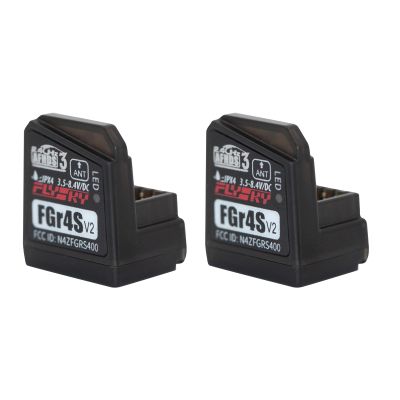 GoolRC Flysky FGr4S V2 Receiver, 2.4GHz 4CH AFHDS 3 Remote Control Receiver PWM/PPM/I-Bus Output Compatible with Flysky Noble NB4 NB4+ NB4 Pro PL18 RC Transmitter for RC Car Boat (2PCS)