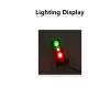 MOUDOAUER 3-Lights Traffic Light Signal Light, Decoration Light Black Post Lights for Train Building Scenery Layout, 1:87 Scale, 5Pcs view 2