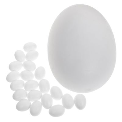 FONDOTIN 20pcs Plastic Pigeon Eggs for Hatching Fake Bird Eggs Decorative Nest Prop for Breeding
