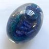 Easter Eggs Lava Dragon Eggs with Glowing Base Ornament, Crystal Clear Resin Dragon Eggs, 3D Dragon Eggs with Dragon Inside Fire Pocket Dragon Keepsake Tabletop Ornament (Blue) view 3