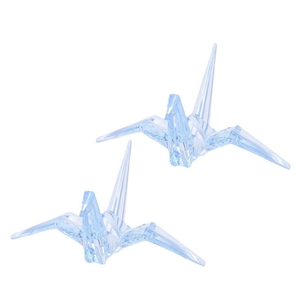 FONDOTIN 2pcs Acrylic Paper Crane Ornaments Crane Models for Boys and Girls Toys Holiday Decorations