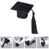 Amosfun 12pcs Mini Graduation Wine Bottle Caps Tassels Cap Decorations for Graduation Parties Family Gatherings and Photo Shoots Non-woven Design view 4