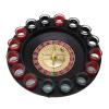 GeRRiT Roulette Sets Glass Roulette Drinking Turntable Roulette Wheel Set with Wine Glasses Adult Games for Parties for Night Home Game or Professional Use Party Games, Black view 1